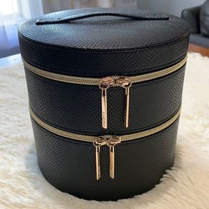 Lancome Hard Round makeup train case organizer